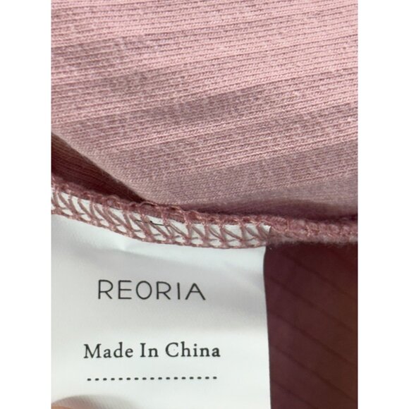 Reoria Bodysuit Women's Small Pink Crew Neck Long Sleeve Knit Ribbed Tops Slim - Picture 8 of 11